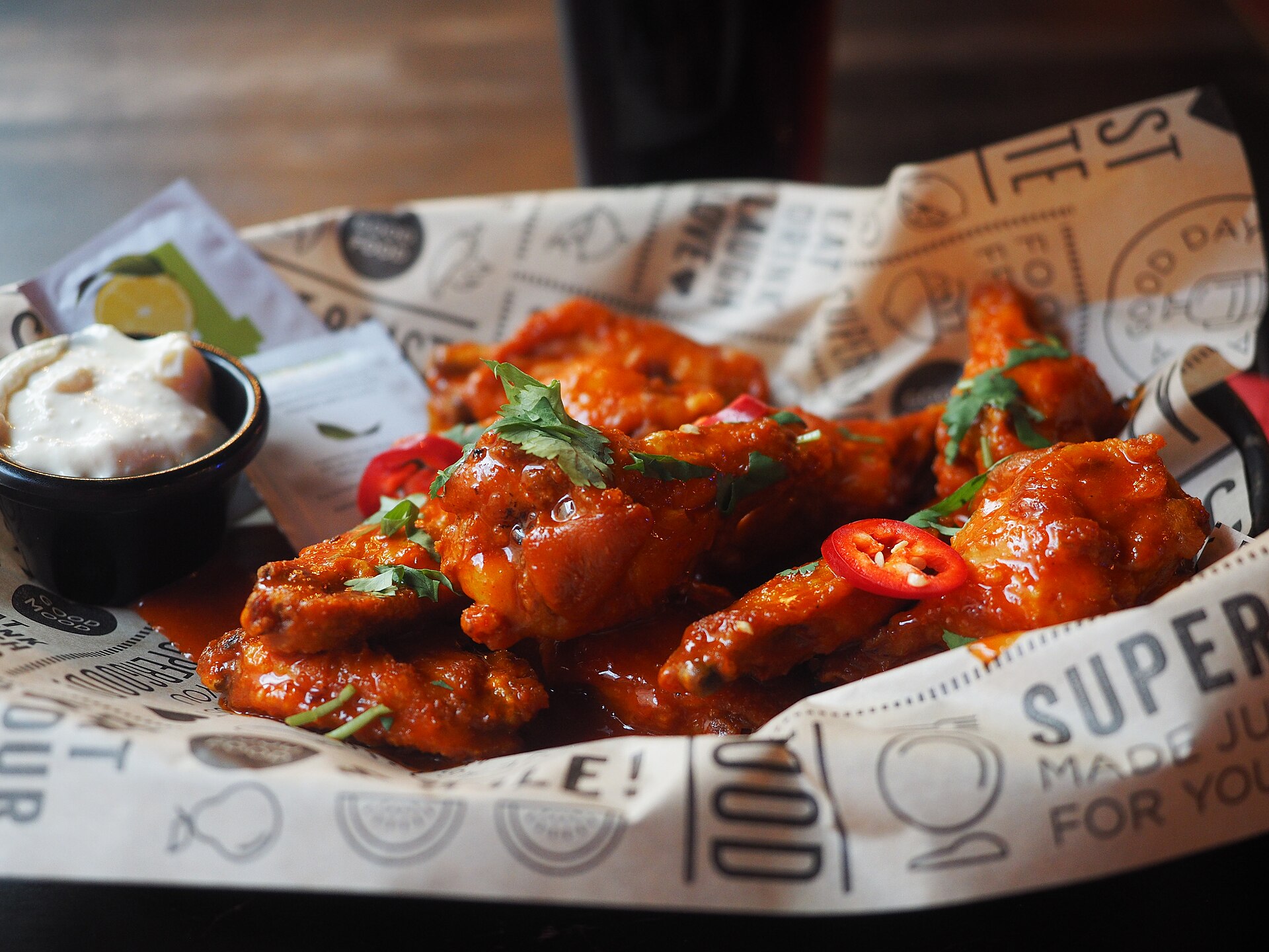 Oven wings (eight)